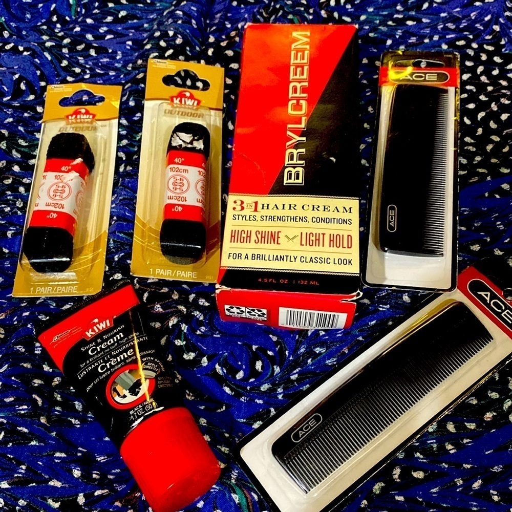 Brylcreem/ Kiwi Bundle NIB Men’s Hair Product Shoelaces Accessories